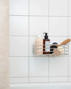 Beslagsboden selvklebende dusjkurv, rustfritt stål