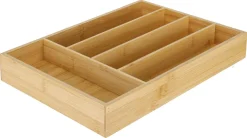 Bestikkskuff i bambus 25,5 x 36 x 5,5 cm.