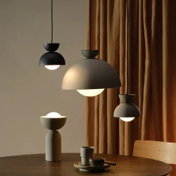 Birk taklampe metall og glass, 35 cm, Northlight