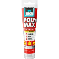 Bison Poly Max Crystal Express monteringslim utendørs, 115 g
