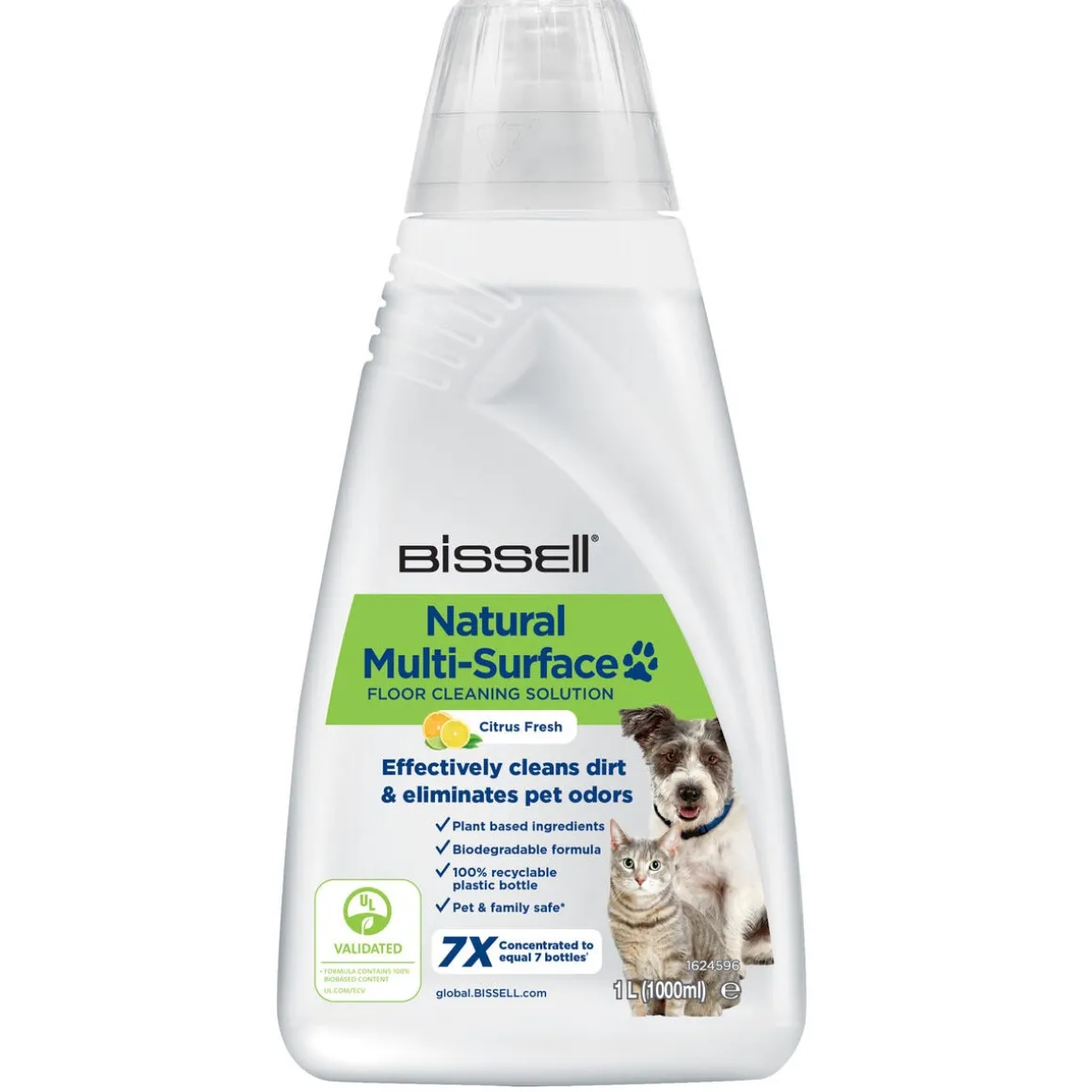Bissell Natural Multi-Surface rengjøringsmiddel kjæledyr, 1 l