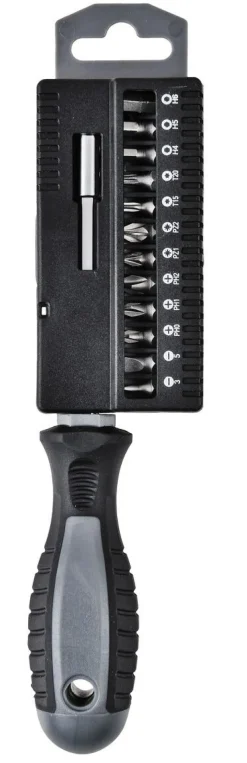 Bitsskrutrekker med magnetisk bitsholder, 12 bits.