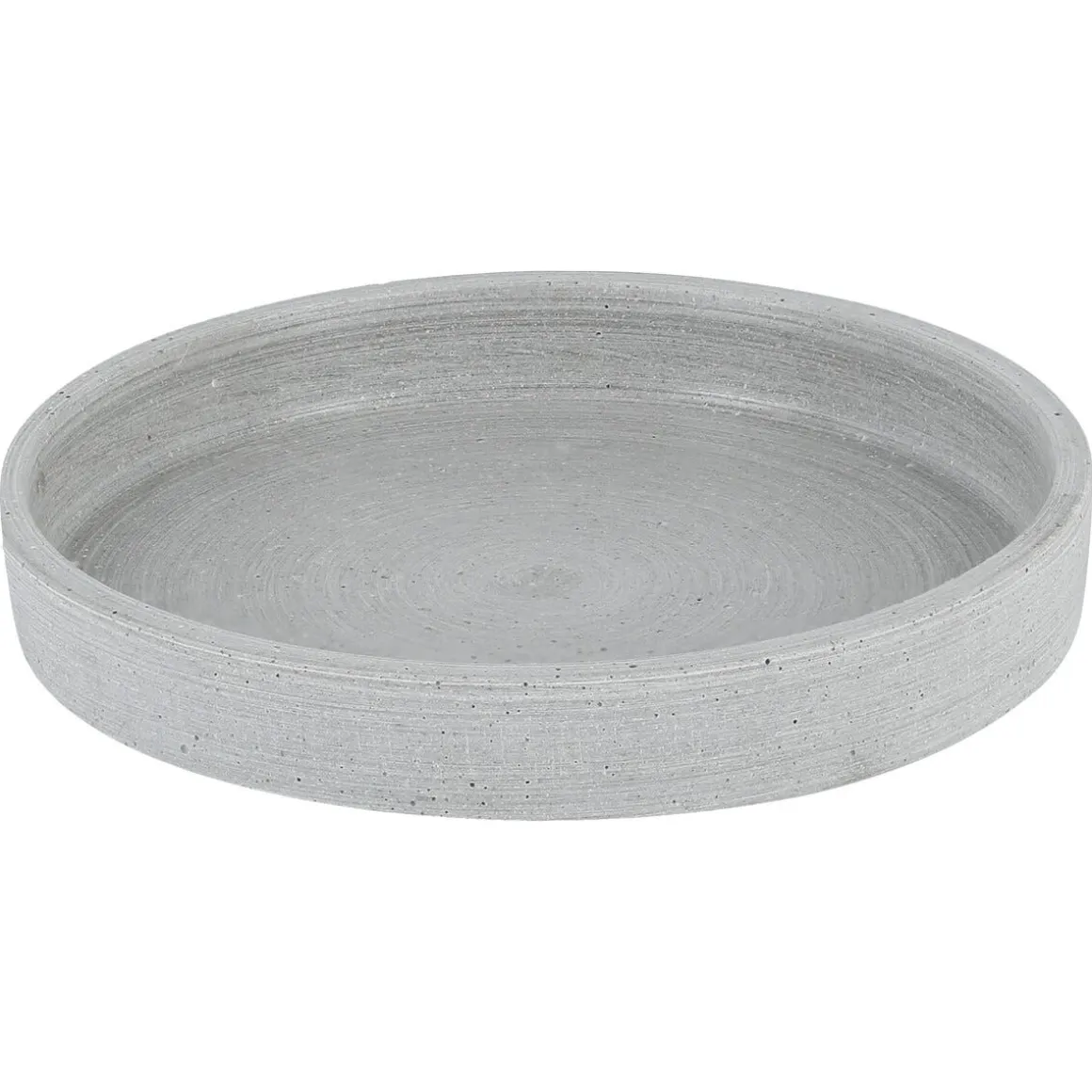 Blomsterfat 15,7 cm polystone grå