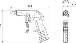 Blåsepistol ANI 25/B1 aluminium