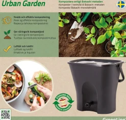 Bokashi kompostbøtte Urban Garden, 18 liter
