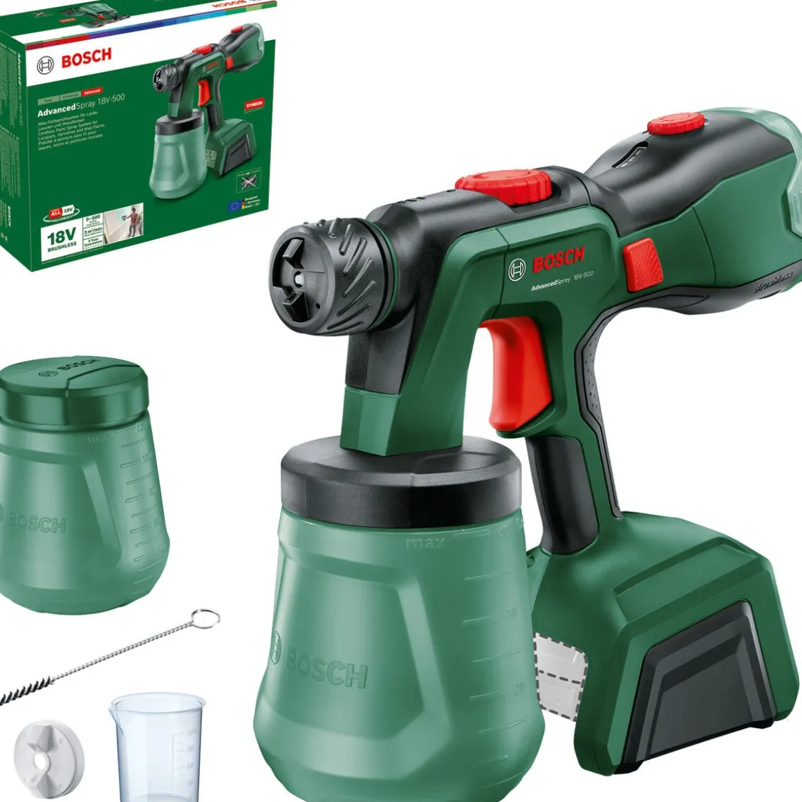 Bosch AdvancedSpray 18V-500 malersprøyte, batteridrevet