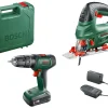 Bosch drill og stikksag, sett med batteri