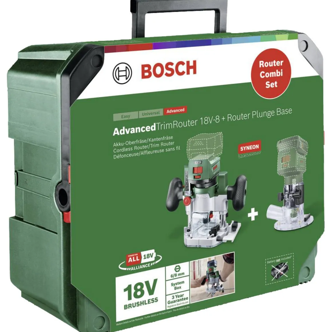 Bosch fresekombinasjonssett med 2-i-1 kant-og dykkfres