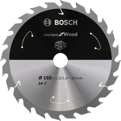 Bosch Standard for Wood sagblad 165 x 20 mm 24T