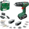 Bosch 18V drill med slag, boks og 241 tilbehør
