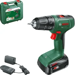 Bosch drill og gresstrimmer, sett med batteri