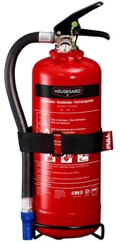 Brannslukningsapparat Housegard, lite, pulver 2 kg, rød