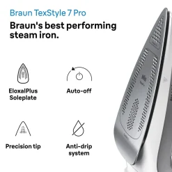 Braun TexStyle 7 Pro dampstrykejern med FreeGlide 3D