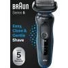 Braun Series 5 51-B1000s blå, barbermaskin Wet & Dry