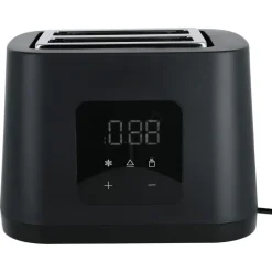 Brødrister 2 skiver digitalt display svart