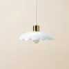 Britta taklampe i glass, blomst, hvit, Northlight