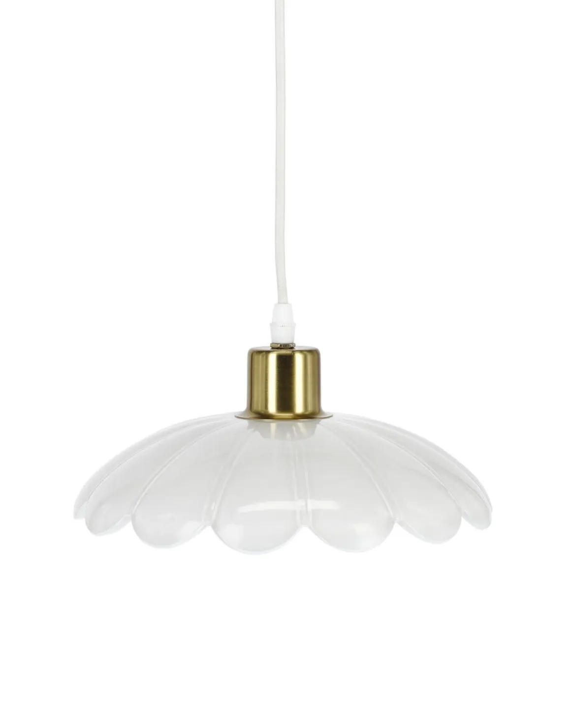 Britta taklampe i glass, blomst, hvit, Northlight