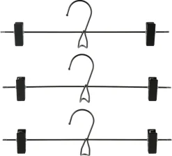 Buksehenger/skjørtehenger i metall, 3 pk