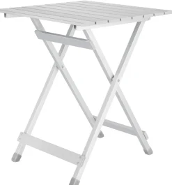 Campingbord i aluminium, 48 x 50 cm, sammenleggbart