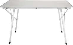 Campingbord i aluminium, 120 x 70 cm, sammenleggbart