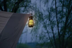 Campinglampe med høyttaler, vannbestandig og bærbar