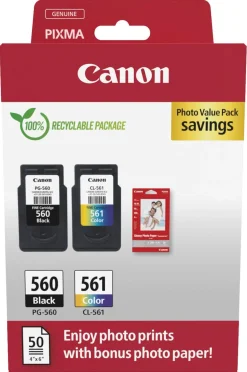 Canon CRG PG-560/CL-561 PVP blekkpatronsett