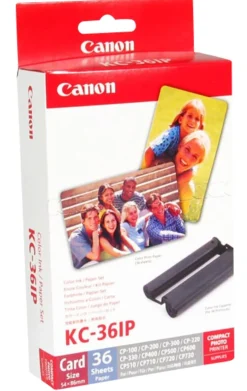 Canon KC-36IP, visittkortpapir og refill med fargefolie