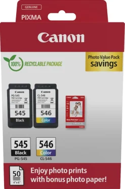 Canon PG-545/CL-546 blekkpatron og fotopapir