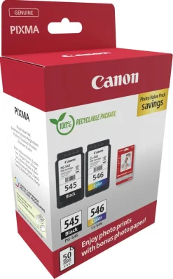 Canon PG-545/CL-546 blekkpatron og fotopapir