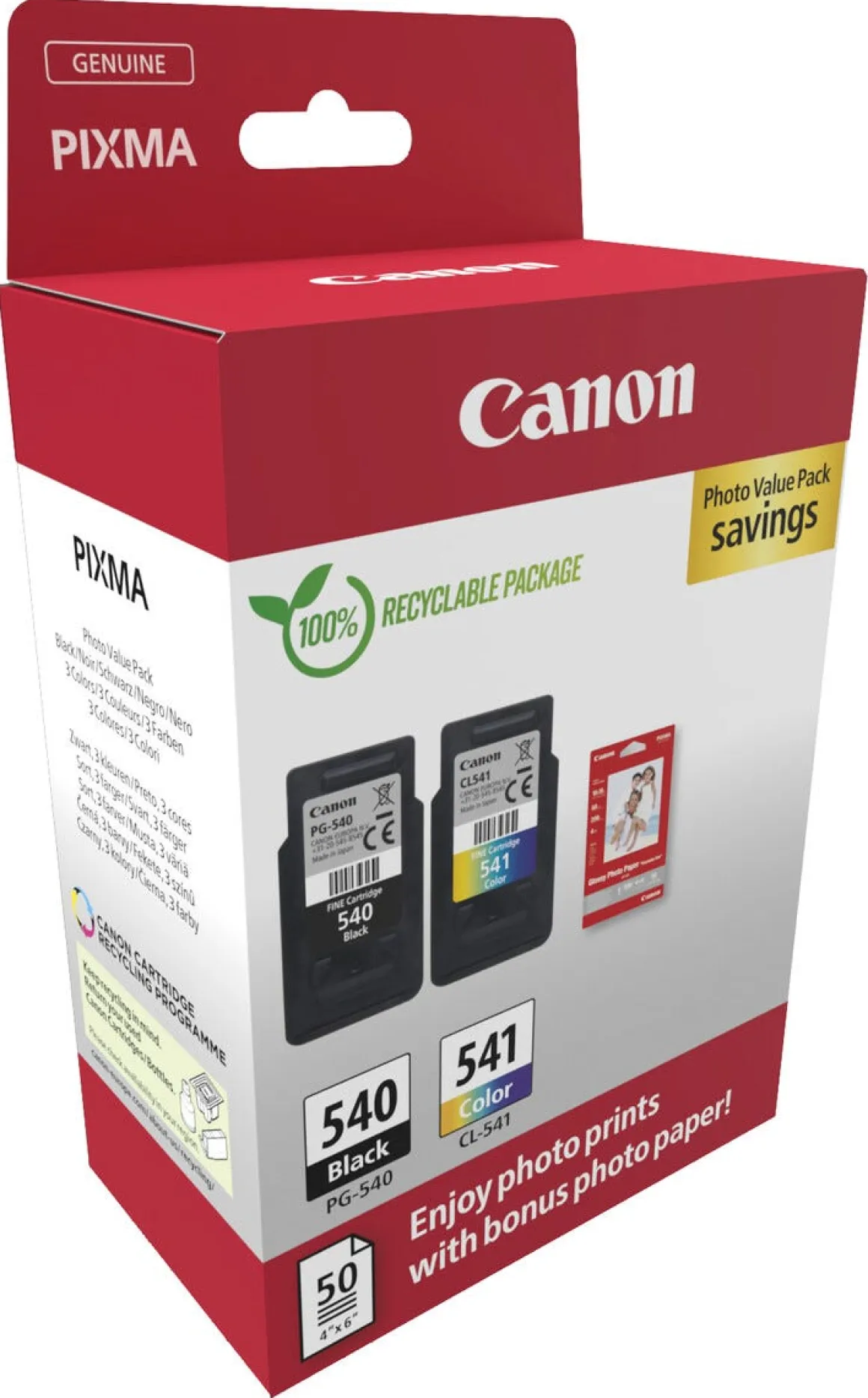 Canon PG-540/CL-541 PVP blekkpatronsett
