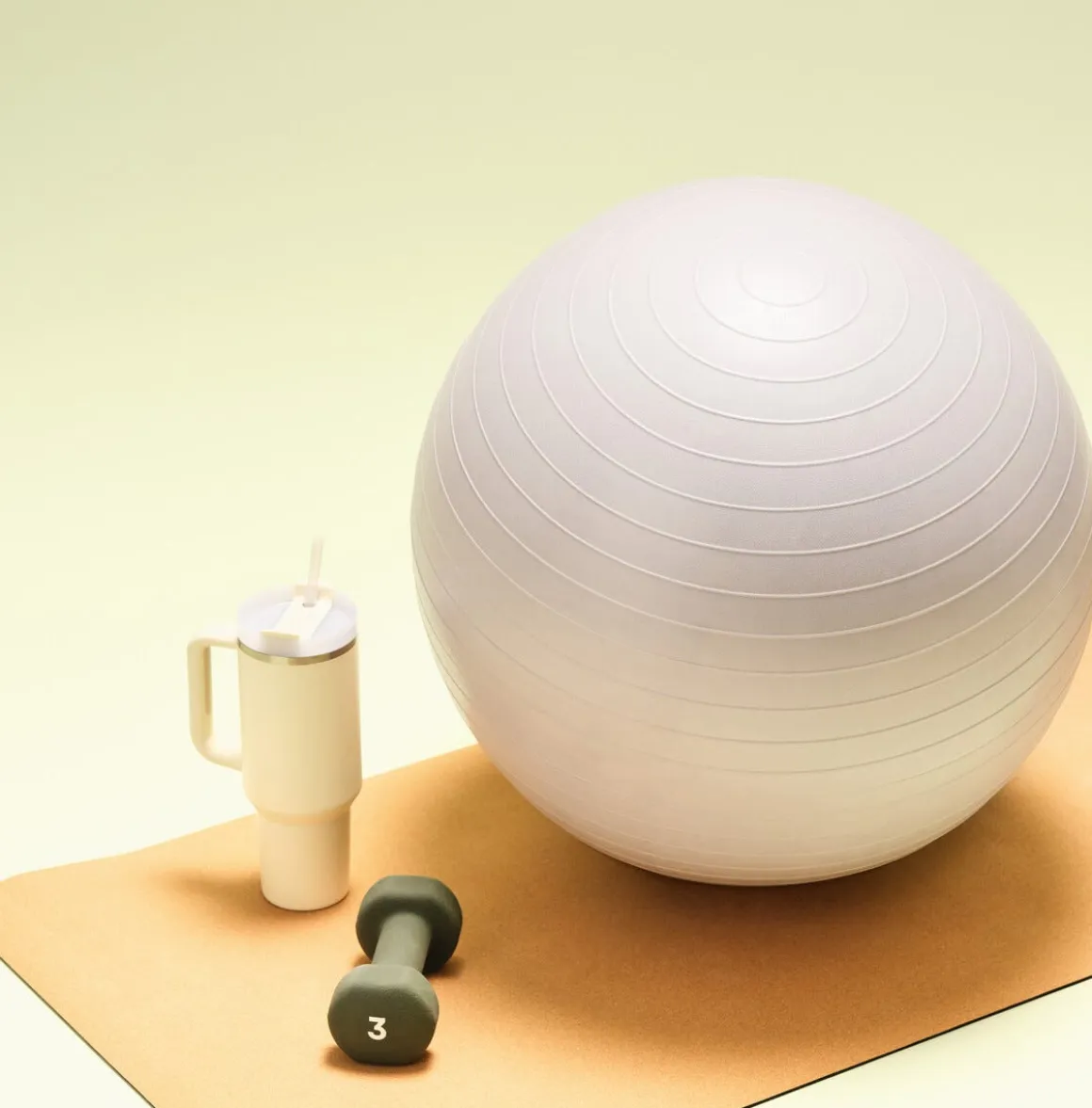 Capere pilatesball 65 cm for yoga og hjemmetrening