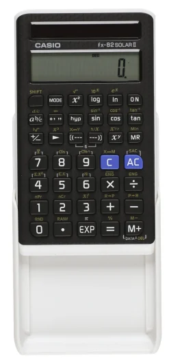 Casio FX-82 SOLAR II, kalkulator med solcellepanel, videregående skole