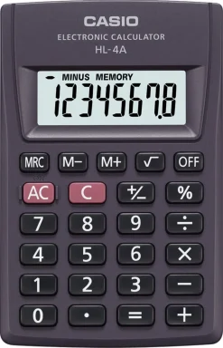 Casio HL-4A bordkalkulator i lommeformat