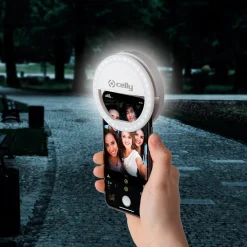 Celly Selfie Flash Light Pro White selfielampe til mobilen