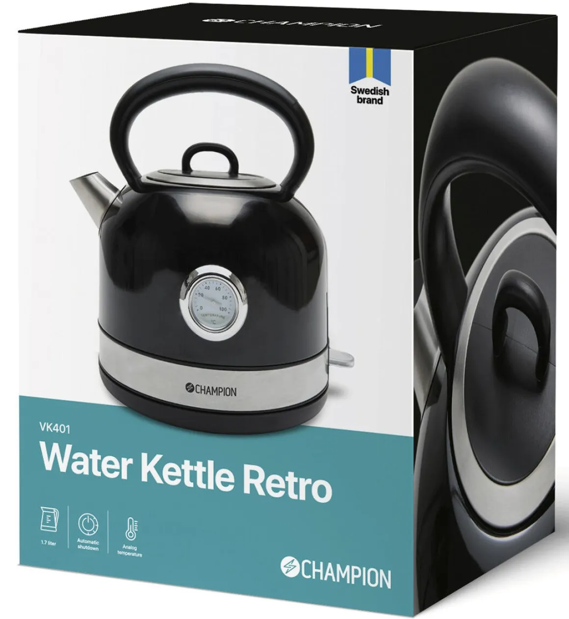 Champion Retro vannkoker 1,7 l, VK401