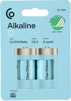 Clas Ohlson C/LR14 alkalisk batteri 2-pakning