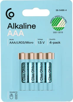 Clas Ohlson alkalisk batteri AAA/LR03