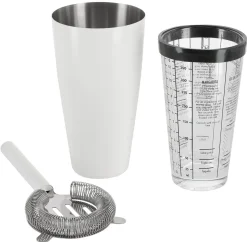 Cocktailshaker i glass og metall