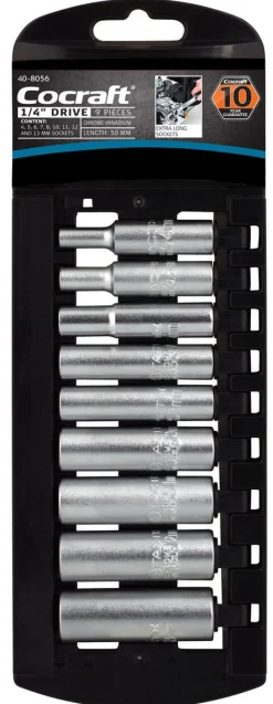 Cocraft 1/4" lange sekskanthylser