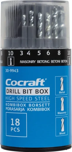 Cocraft bor, 18 deler