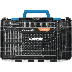 Cocraft bor- og bitsett for tre og metall, 120 deler
