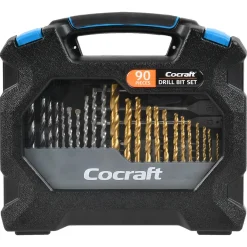 Cocraft bor- og bitssett med hullsager, 90 deler