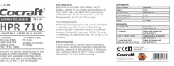Cocraft HPR 710 roterende poleringsmaskin, 710 W