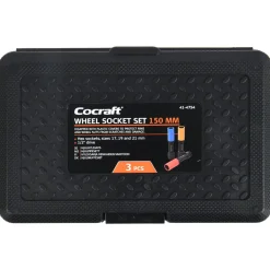 Cocraft lange hjulmutterpiper 17, 19, 21 mm, 1/2"