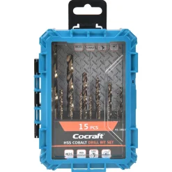 Cocraft metallborsett kobolt 1,5-10 mm, 15 deler