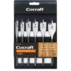 Cocraft senterbor 10, 12, 16, 18, 20, 25 mm, 6 deler