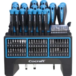 Cocraft skrutrekkersett med bits og bitsholder, 114 deler
