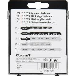 Cocraft stikksagblad for metall og tre, 10-pakning