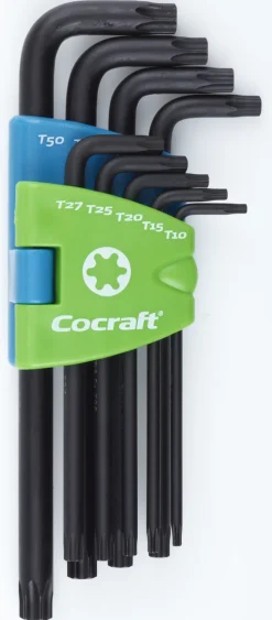 Cocraft T-nøkkelsett, 9 deler