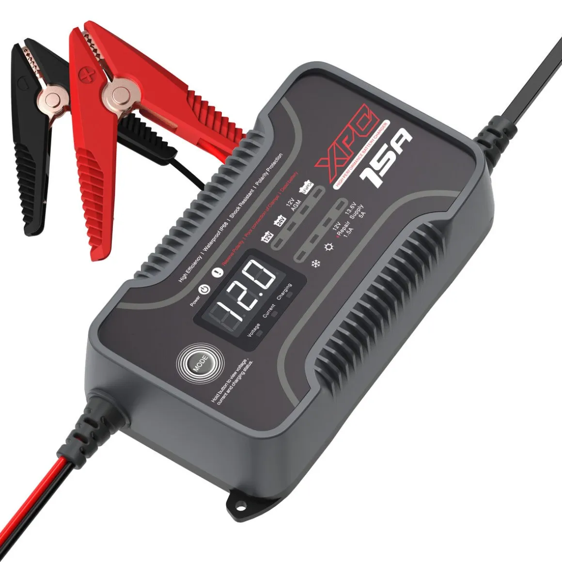 Cocraft XPC batterilader 15 A til 12 V / 24 V